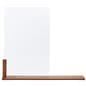 Wood-framed vertical hygiene barrier with countertop placement style