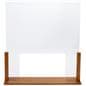 Upscale wood-framed sneeze guard with passthrough and modern design
