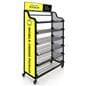 Mobile order pickup stand with UV printed styrene graphics