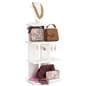 Tiered retail shelving display with matte laminated finish 