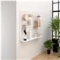 Retail slatwall panels wall mounted in retail store