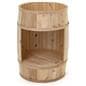Bourbon barrel display case with overall height of 30.5 inches