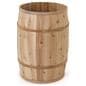 Wooden display barrel with overall height of 30.5 inches