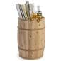 Wooden display barrel with natural finish