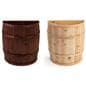 Split half barrel display in natural or dark brown