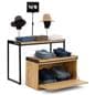 Retail display nesting tables with open storage