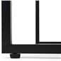Retail display nesting table has leveling feet for uneven floors