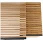 Retail display nesting tables with slatted pine wood top for a stylish display