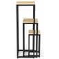Wooden display tables all nest inside each other