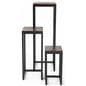 Rustic wood nesting tables with sturdy wood and metal construction