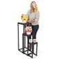 Rustic wood nesting tables with weight capacity of 66 pounds per table
