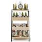 Wooden tiered display shelving with item protection lips