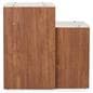 Wood nesting tables for retail display with one large and one small 
