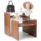 Wood nesting tables for retail display with recycled acrylic 