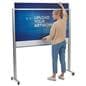 Multi-dispenser sanitizer stand with graphics and outdoor rated locking caster wheels