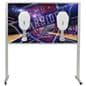 Multi-dispenser sanitizer stand with graphics and outdoor rated design