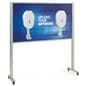 Multi-dispenser sanitizer stand with graphics on styrene substrate