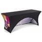6' Custom stretch LED table scrim replacement with open back design