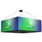 10' overhead hanging light box square sign with full color graphics