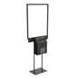 Lockable Black Sign Stand with Lead Box