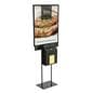 Metal Black Sign Stand with Lead Box