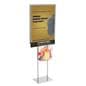 Double-Sided Silver Sign Stand with Sweepstakes Box