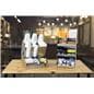 Coffee creamer display and condiment dispenser