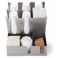 Three-tiered coffee accessories organizer with 9 compartments