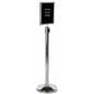 Silver 11” x 14” Stanchion Sign Holder with Anti-Glare Lenses