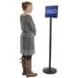 Black Stanchion with Sign Frame 