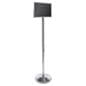 Chrome Stanchion with Sign Frame