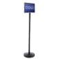 Black Stanchion with Sign Frame 