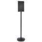 Black Stanchion with Sign Holder