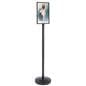 Black Stanchion with Sign Holder 