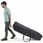 Rolling portable floor tile transport case for easy booth setup