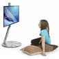 Chrome Floor Standing TV Mount for Office Environments