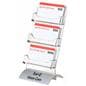 3-Pocket Card Display with Printed Logo on Curved Base
