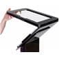 Microsoft Surface kiosk stand with graphic and hinged enclosure