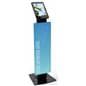 Floor standing custom Surface Pro stand display with personalized graphics