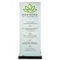 Custom printed swap-out retractable banner with black base