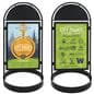 Pavement sign with header and double sided design 