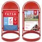 Pavement sign with header and 24 x 36 snap frames 