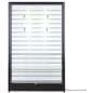 Slatwall display case with four brackets