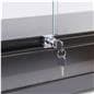 Slatwall display case with locking doors