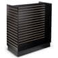 H-unit slatwall gondola features four sides of merchandising space