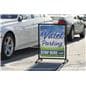 Outdoor22x28 black metal sidewalk sign holder 