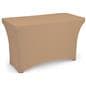 Tan fitted spandex table covers