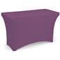 Purple fitted spandex table covers