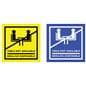No seating bilingual table top sticker