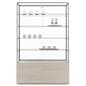 Retail glass display with merchandised with glassware